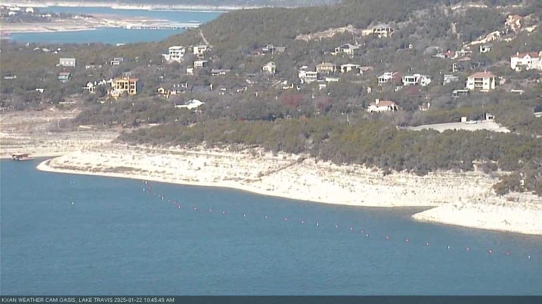 Lake Travis webcam, January 22, 2025 10:45 AM CT