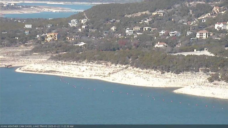 Lake Travis webcam, January 22, 2025 11:25 AM CT