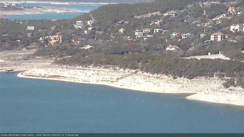 Lake Travis webcam, January 22, 2025 11:45 AM CT