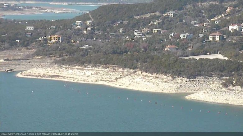 Lake Travis webcam, January 22, 2025 1:45 PM CT