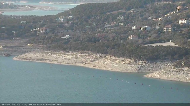 Lake Travis webcam, January 22, 2025 3:45 PM CT