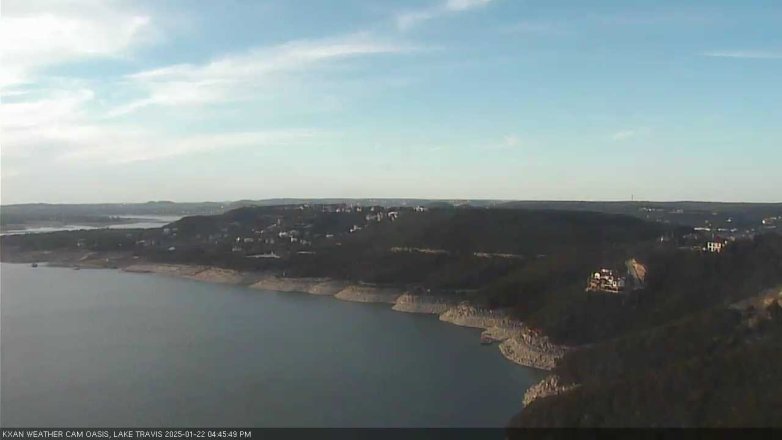 Lake Travis webcam, January 22, 2025 4:45 PM CT