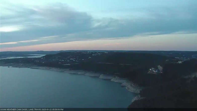 Lake Travis webcam, January 22, 2025 6:00 PM CT