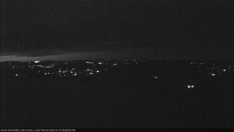 Lake Travis webcam, January 22, 2025 6:45 PM CT