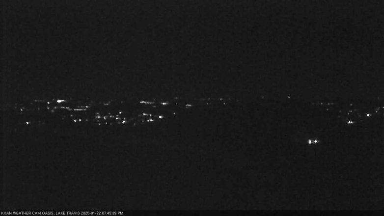 Lake Travis webcam, January 22, 2025 7:45 PM CT