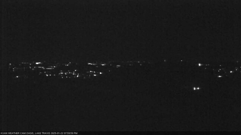 Lake Travis webcam, January 22, 2025 8:00 PM CT