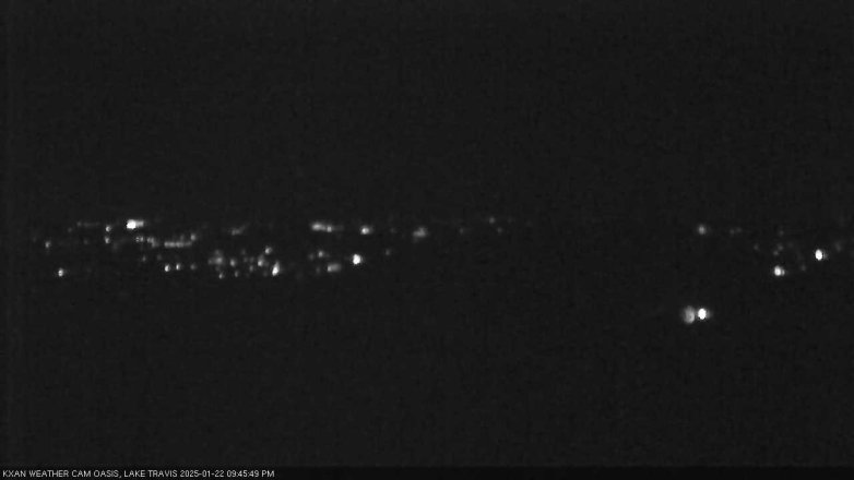 Lake Travis webcam, January 22, 2025 9:45 PM CT
