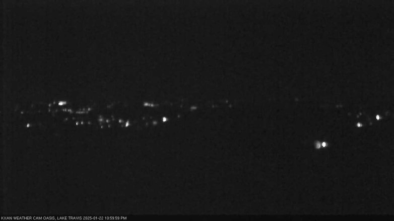 Lake Travis webcam, January 22, 2025 11:00 PM CT