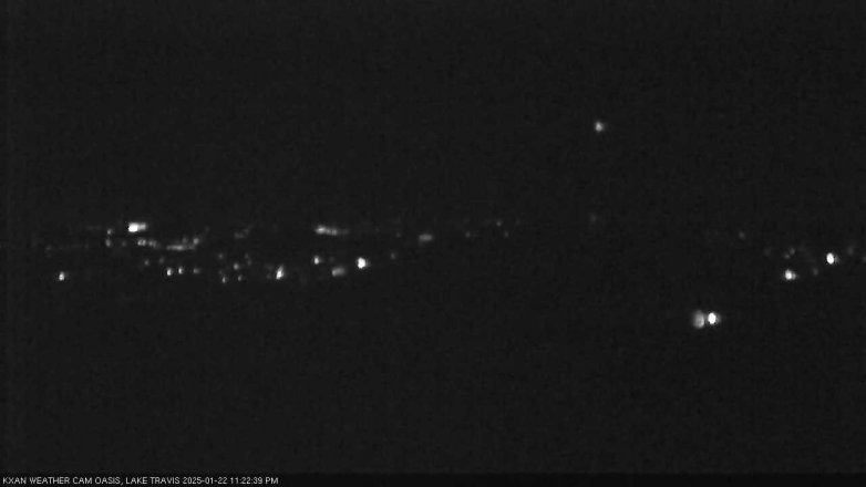Lake Travis webcam, January 22, 2025 11:25 PM CT
