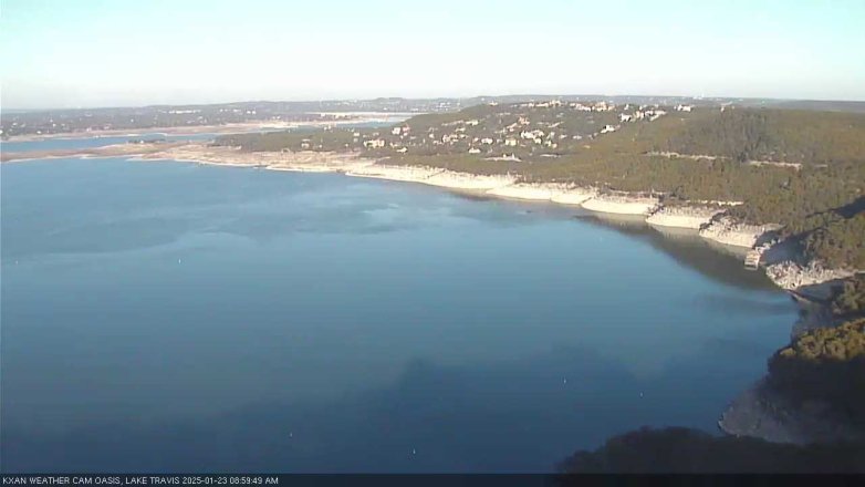 Lake Travis webcam, January 23, 2025 9:00 AM CT