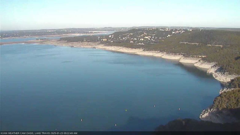 Lake Travis webcam, January 23, 2025 9:25 AM CT