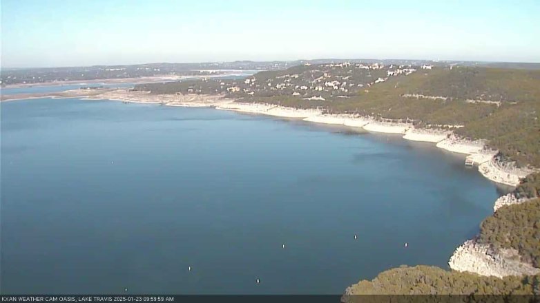 Lake Travis webcam, January 23, 2025 10:00 AM CT