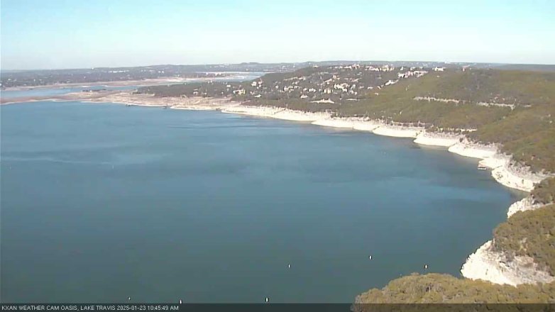 Lake Travis webcam, January 23, 2025 10:45 AM CT
