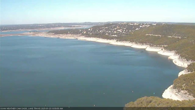 Lake Travis webcam, January 23, 2025 11:00 AM CT