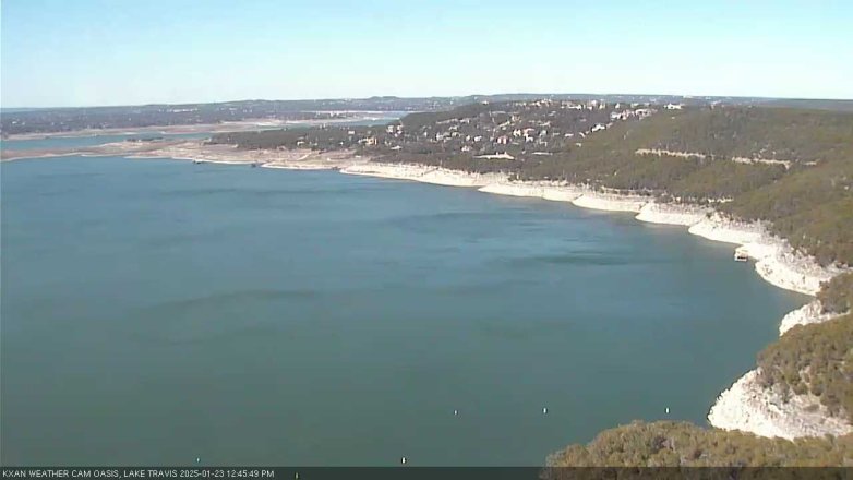 Lake Travis webcam, January 23, 2025 12:45 PM CT