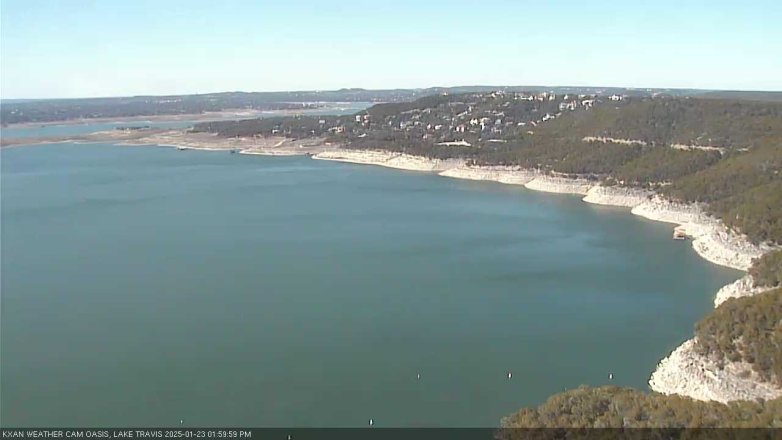 Lake Travis webcam, January 23, 2025 2:00 PM CT