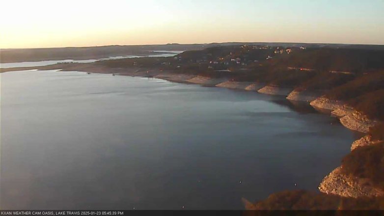 Lake Travis webcam, January 23, 2025 5:45 PM CT