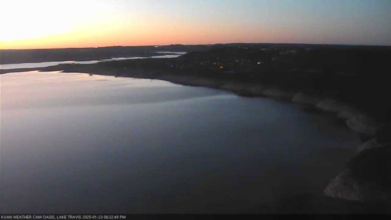Lake Travis webcam, January 23, 2025 6:25 PM CT