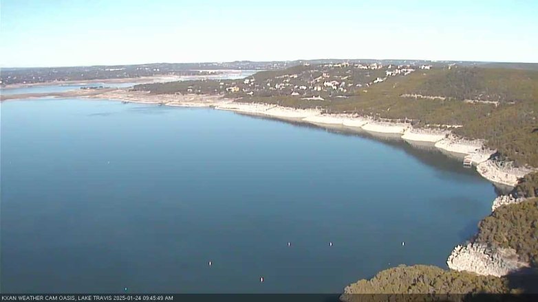 Lake Travis webcam, January 24, 2025 9:45 AM CT