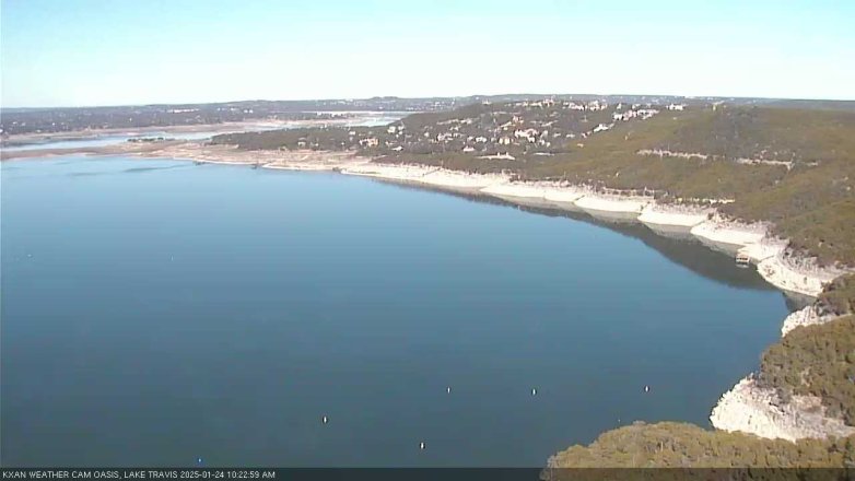 Lake Travis webcam, January 24, 2025 10:25 AM CT