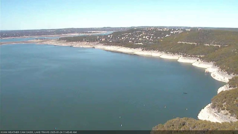 Lake Travis webcam, January 24, 2025 11:45 AM CT