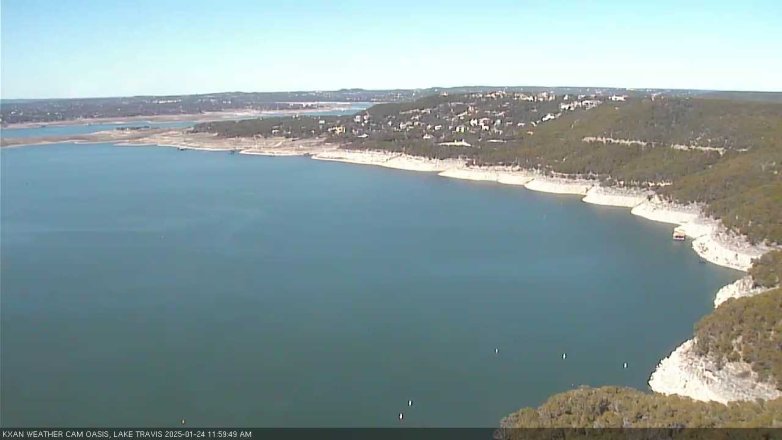 Lake Travis webcam, January 24, 2025 12:00 PM CT