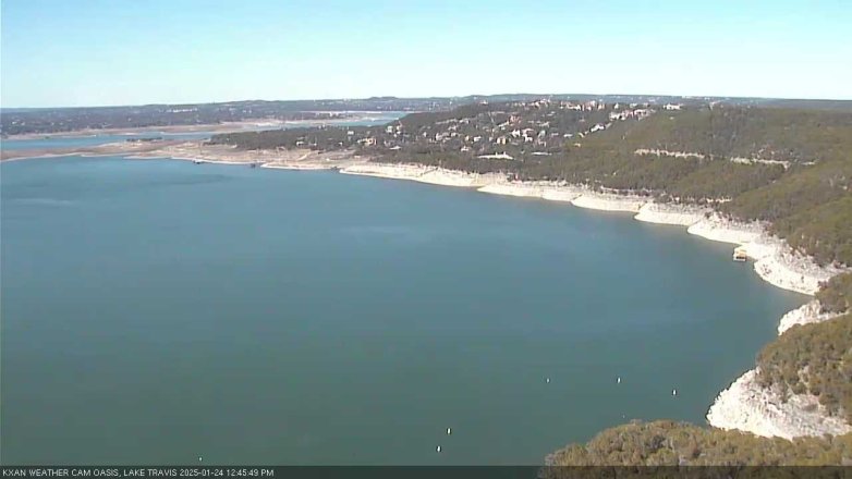 Lake Travis webcam, January 24, 2025 12:45 PM CT