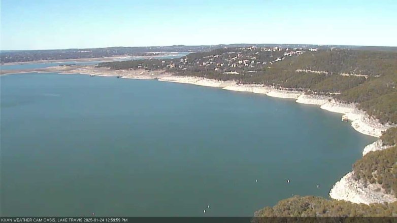 Lake Travis webcam, January 24, 2025 1:00 PM CT