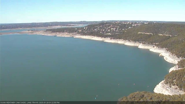 Lake Travis webcam, January 24, 2025 1:25 PM CT