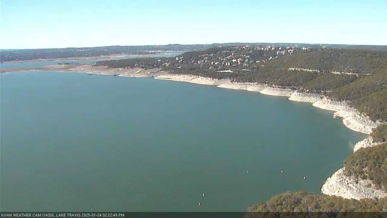 Lake Travis webcam, January 24, 2025 2:25 PM CT