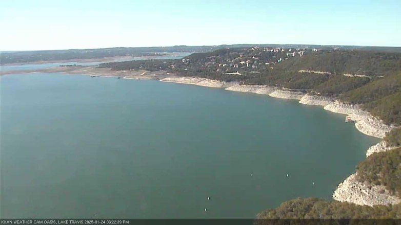 Lake Travis webcam, January 24, 2025 3:25 PM CT