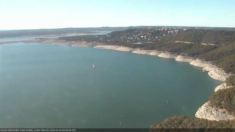 Lake Travis webcam, January 24, 2025 3:45 PM CT