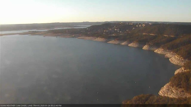Lake Travis webcam, January 24, 2025 5:25 PM CT