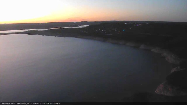 Lake Travis webcam, January 24, 2025 6:25 PM CT
