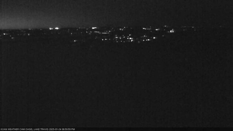 Lake Travis webcam, January 24, 2025 7:00 PM CT