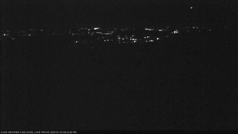 Lake Travis webcam, January 24, 2025 9:25 PM CT