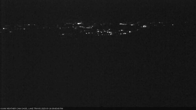 Lake Travis webcam, January 24, 2025 9:45 PM CT