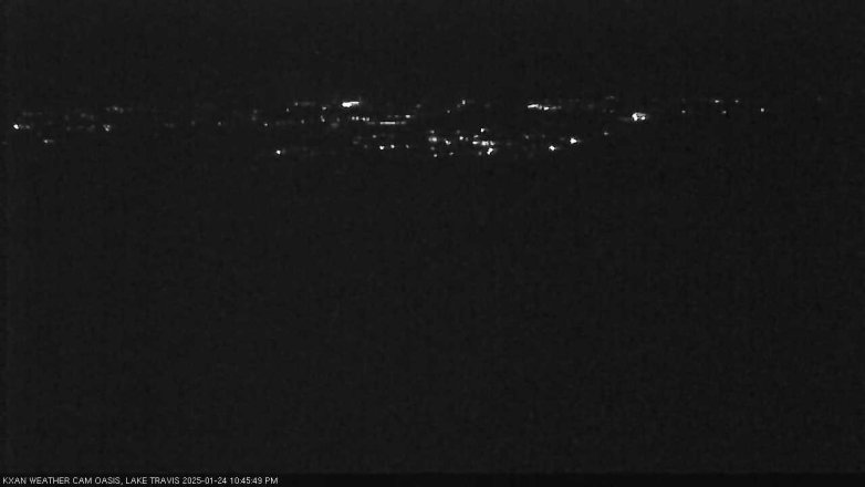Lake Travis webcam, January 24, 2025 10:45 PM CT