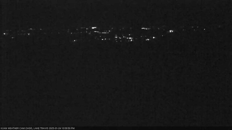 Lake Travis webcam, January 24, 2025 11:00 PM CT