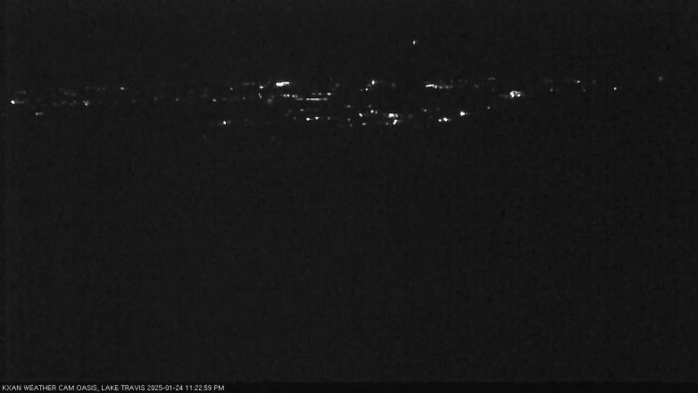 Lake Travis webcam, January 24, 2025 11:25 PM CT