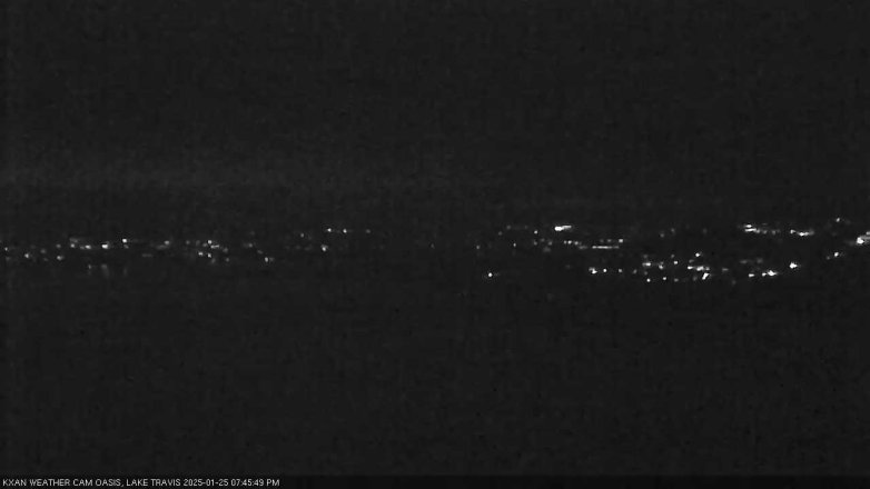Lake Travis webcam, January 25, 2025 7:45 PM CT