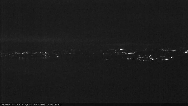 Lake Travis webcam, January 25, 2025 8:00 PM CT