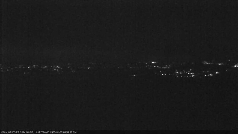 Lake Travis webcam, January 25, 2025 9:00 PM CT