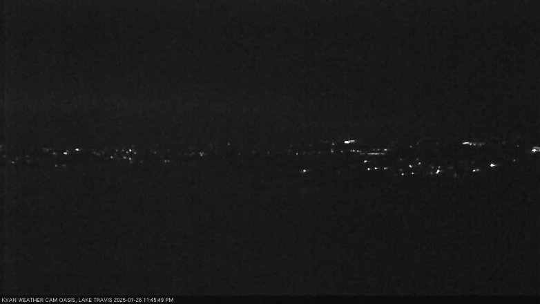 Lake Travis webcam, January 26, 2025 11:45 PM CT