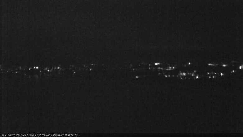 Lake Travis webcam, January 27, 2025 7:45 PM CT