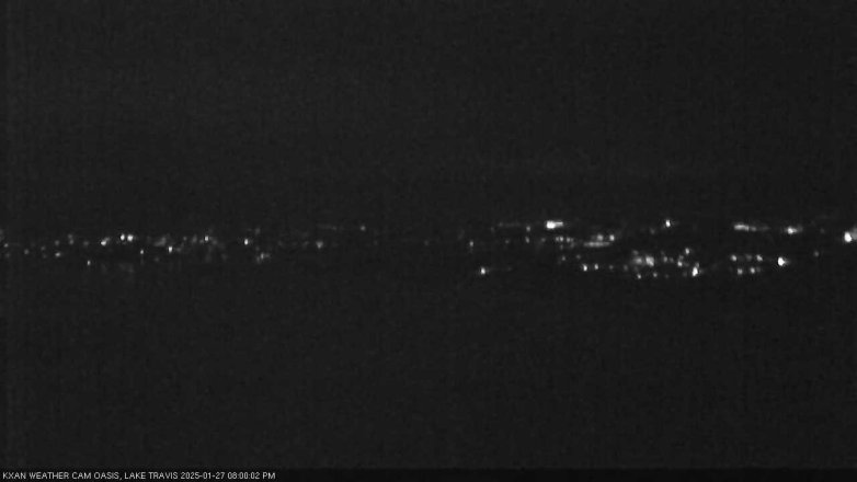 Lake Travis webcam, January 27, 2025 8:00 PM CT