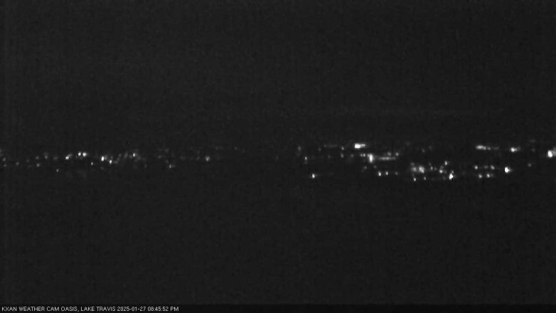 Lake Travis webcam, January 27, 2025 8:45 PM CT