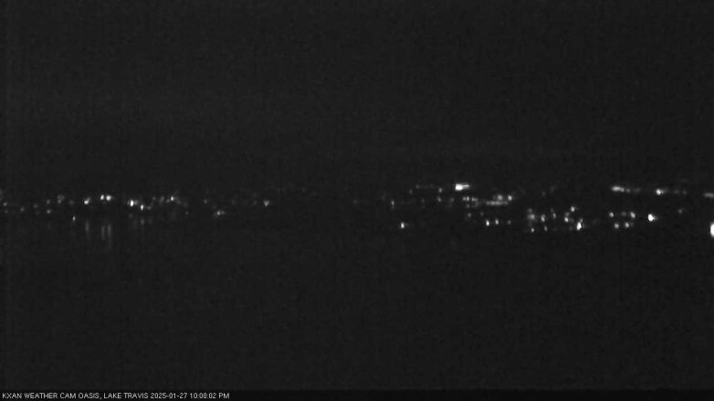 Lake Travis webcam, January 27, 2025 10:00 PM CT