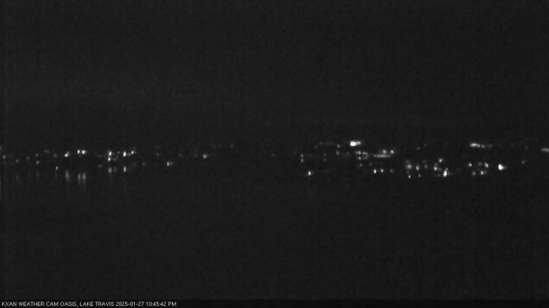 Lake Travis webcam, January 27, 2025 10:45 PM CT