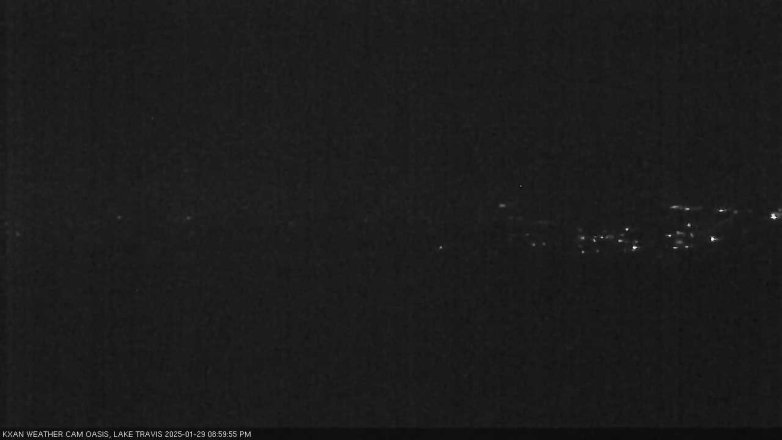 Lake Travis webcam, January 29, 2025 9:00 PM CT